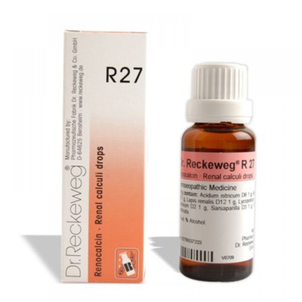 Dr. Reckeweg R27 Renocalcin Renal calculi Drops - 22ml for kidney functions urinary system