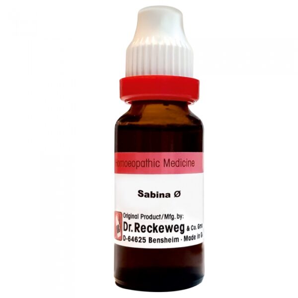 Dr. Reckeweg Sabina Mother Tincture Q (20ml) for piles Urinary tract infection Joint pains Itching Constipation