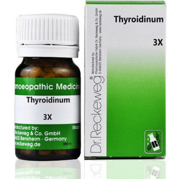 Dr. Reckeweg Thyroidinum 3X (20g) for eczema headaches migraine vomiting