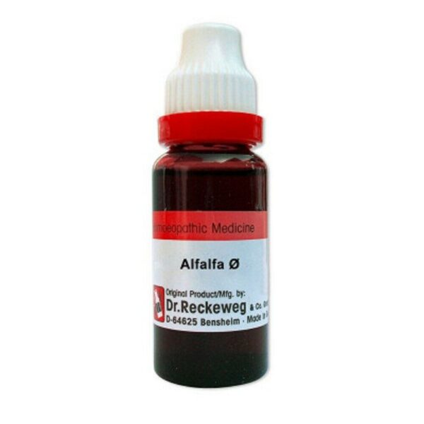 Dr.Reckeweg Alfalfa Mother Tincture 1X (Q) (20ml) for weight gain high cholesterol level headache asthma