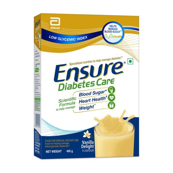 Ensure Diabetes Care- Nutrition 400 gm Box (Vanilla Flavour) For blood glucose levels, weight management