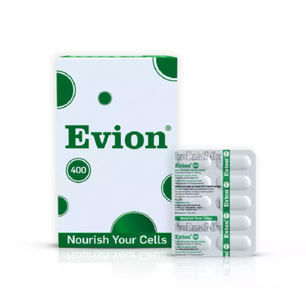 Evion Vitamin E - 50 Capsules For Face, Hair, Acne, Nails