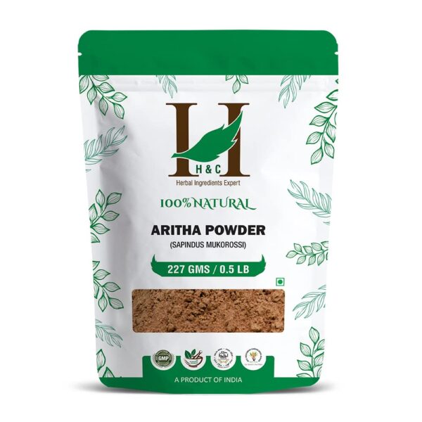 H&C Herbal Aritha/Reetha/Ritha/Soapnuts (Sapindus Mukorossi) Powder 227g For Silky & Smooth Hairs