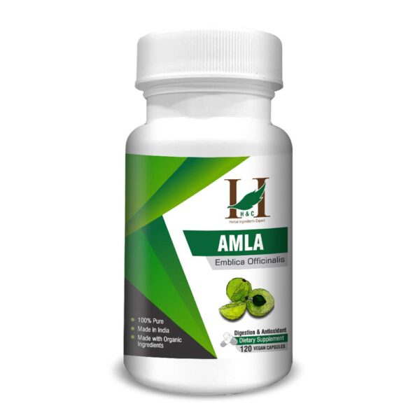 H&C Herbal Ingredients Amla Capsules (120 Capsules)-For Immunity, Skin Care, Hair Growth