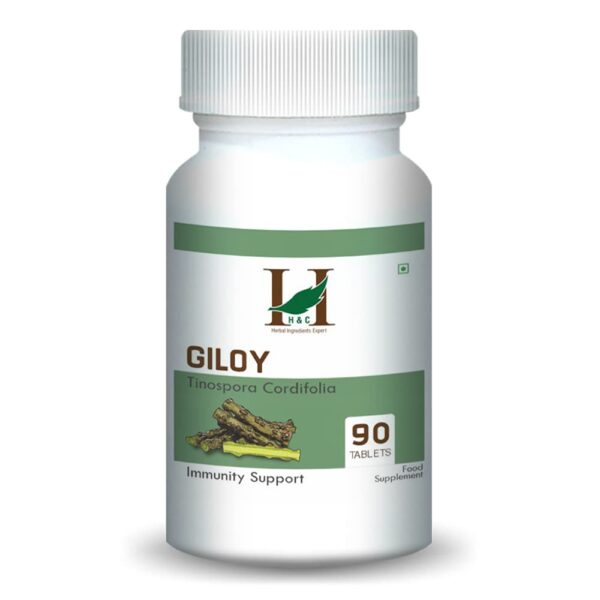 H&C Herbal Ingredients Expert Guduchi/Giloy Tablets 350mg 90 Tablets | For Strengthens Immunity Wellness & supports