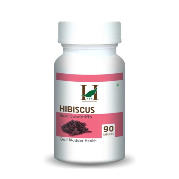 H&C Herbal Ingredients Hibiscus Tablets 350 mg (90 Tablets) | For Detoxification and Cardiac Health