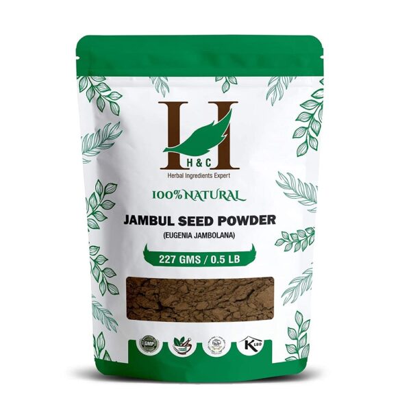 H&C Herbal Ingredients Jambul Seed Powder (Eugenia Jambolana) 227g For Sugar Balance