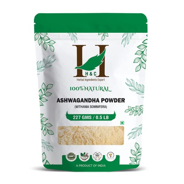 H&C Herbal Ingredients Expert Natural Ashwagandha Root Powder 227-g For Immune Support, stress