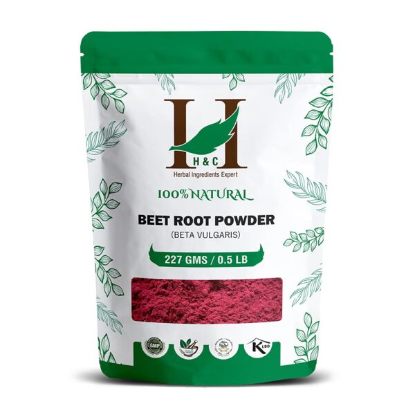 H&C Herbal Ingredients Expert Natural Beet Root Powder/Beta Vulgaris - 227g For Face, Hair, Skin and Lips
