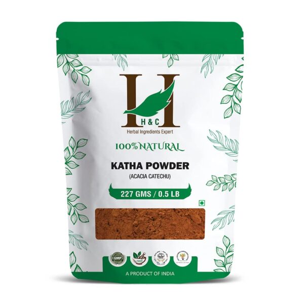 H&C Herbal Ingredients Expert Natural Katha Powder, 227g - Black For hair conditioning and coloring