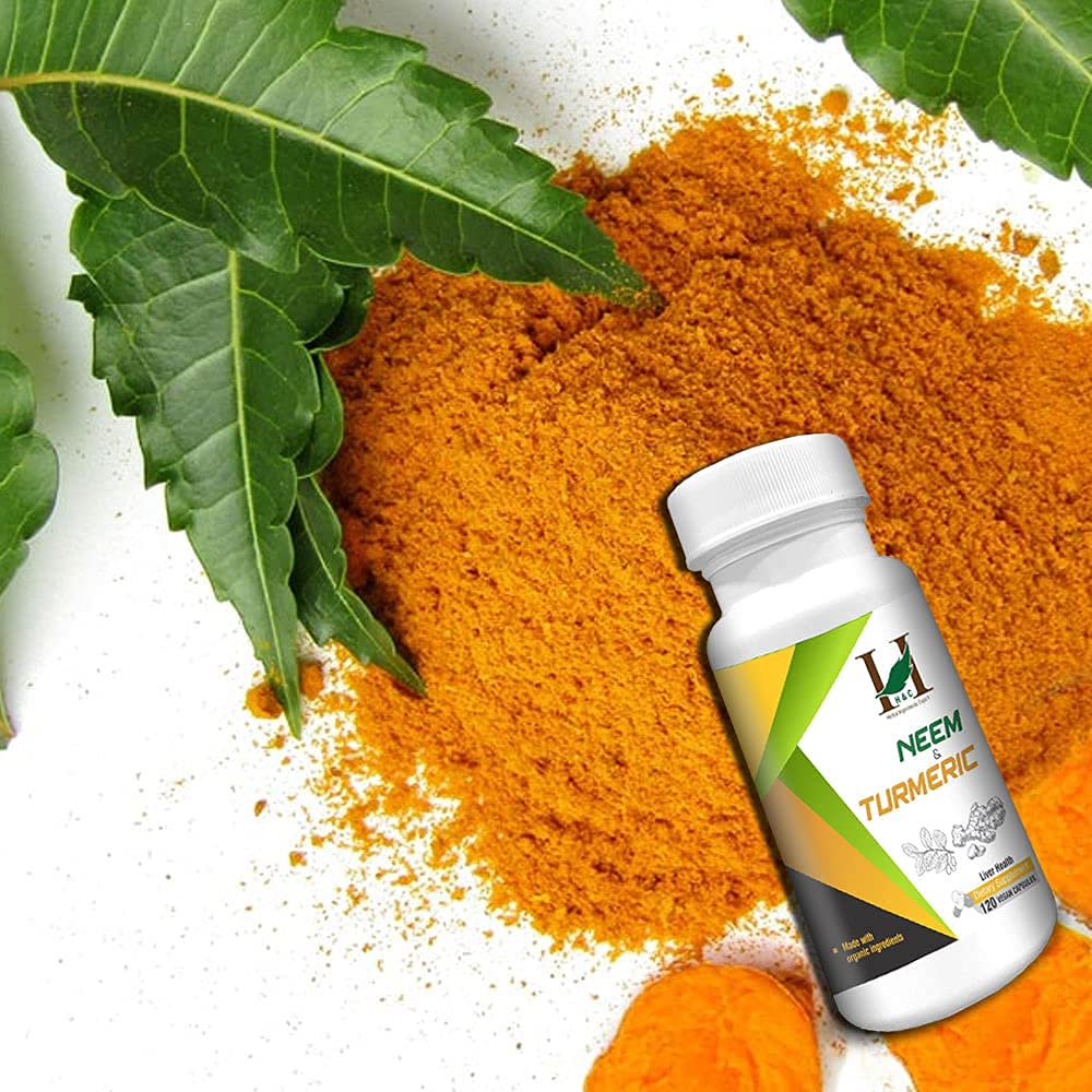 HC-Herbal-Ingredients-Expert-Neem-Turmeric-Powder-in-Veg-Capsules-3.jpg H&C Herbal Ingredients Expert Neem & Turmeric Powder in Veg Capsules 120 (450 mg) For Energy Levels - Image 3