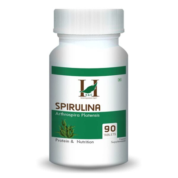 "H&C Herbal Ingredients Spirulina Tablets - 90 Tablets (350mg Each) | Superfood - Metabolism Booster
