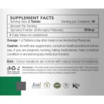 "H&C Herbal Ingredients Spirulina Tablets - 90 Tablets (350mg Each) | Superfood - Metabolism Booster - Image 3