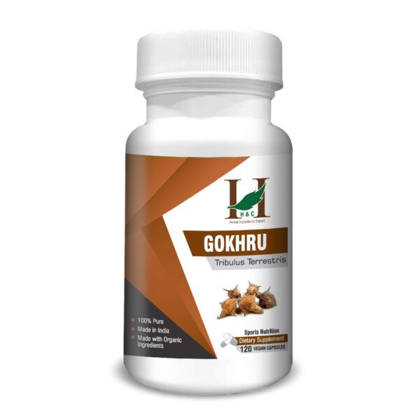 H&C Herbal Ingredients Expert Gokharu/Gokshura/Tribulus Terrestris Capsules (120) For Immune Support