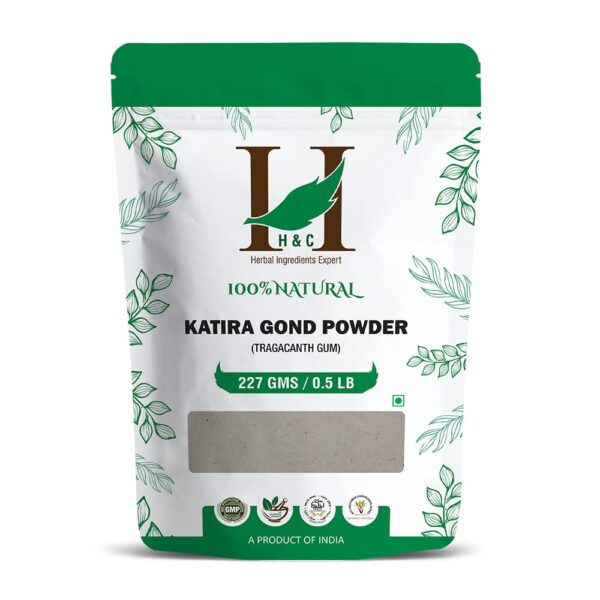 H&C Herbal Ingredients Gond Katira/Kathila/Tragacanth Gum Powder - 227g For body heat, digestion