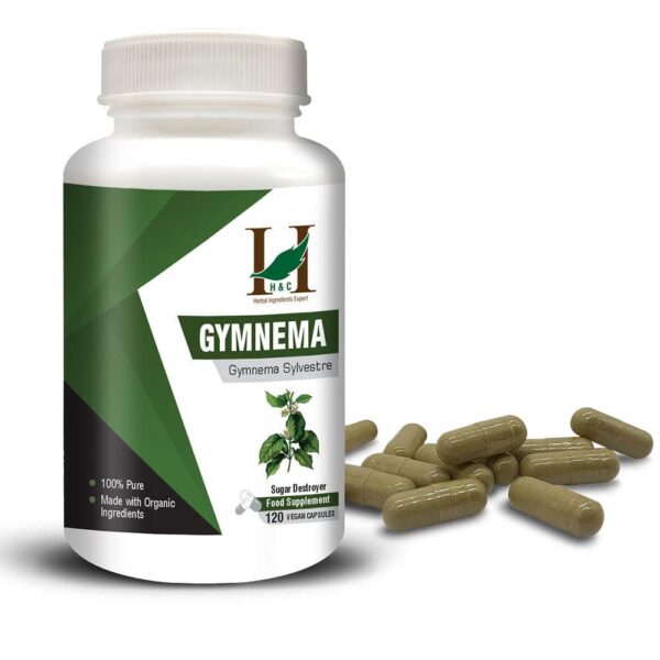 H&C Herbal Ingredients Expert Gurmar/Gymnema 450mg 120-Capsules| For Healthy Blood Sugar Levels | Metabolic Wellness