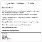 H&C Herbal Ingredients Expert 100% Natural Sandalwood/Chandan Powder For Face Pack (227g) - Image 3