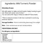 H&C Herbal Ingredients Expert Natural Wild Turmeric/Jangli Haldi/Kasthuri Manjal Powder - 227g | For Skin Care - Image 3