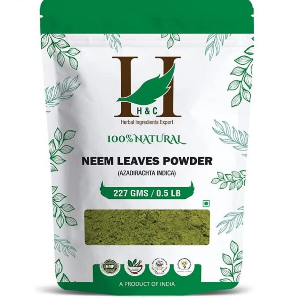 H&C Herbal Ingredients Expert Natural And Organically Grown Neem Leaves Powder (Azadirachta Indica), 227 g For Healthy Hair & Hair Cleanser | Skin Acne Face PACks