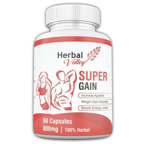 HerbalValley Super Weight Gain Natural Capsules 60 Caps For appetite, digestion and hunger, weight gain