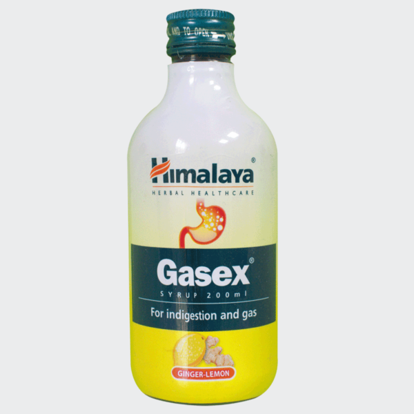 Himalaya Gasex Syrup (Lemon, Ginger) (200ml) For Indigestion And Gas