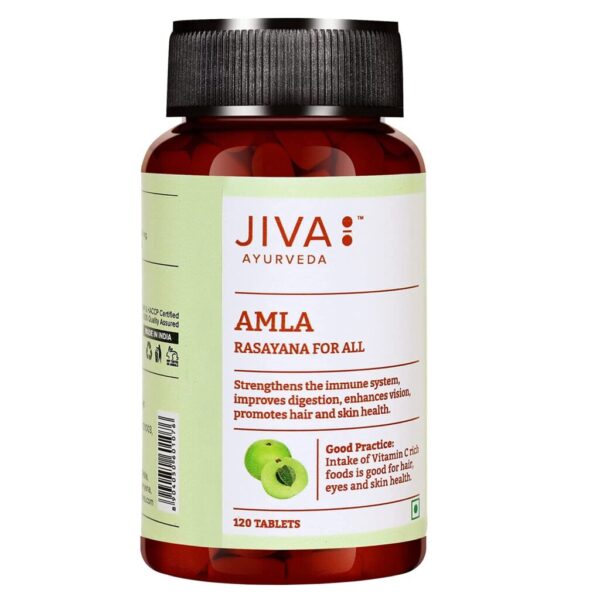 Jiva Ayurveda Amla - 120 Tablets For immune system, energy levels, appetite, diabetes, skin disorders
