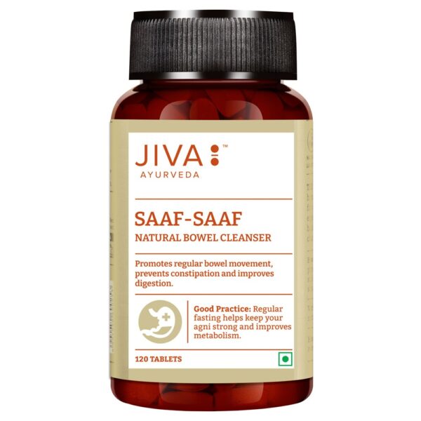 Jiva Ayurveda Saaf-Saaf (120 Tablet) For constipation, bowels, indigestion, peristaltic movements