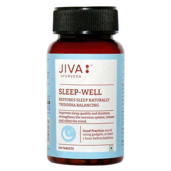 Jiva Ayurveda Sleep-Well (120 Tablets) For nervous system, Insomnia, brain's retention power