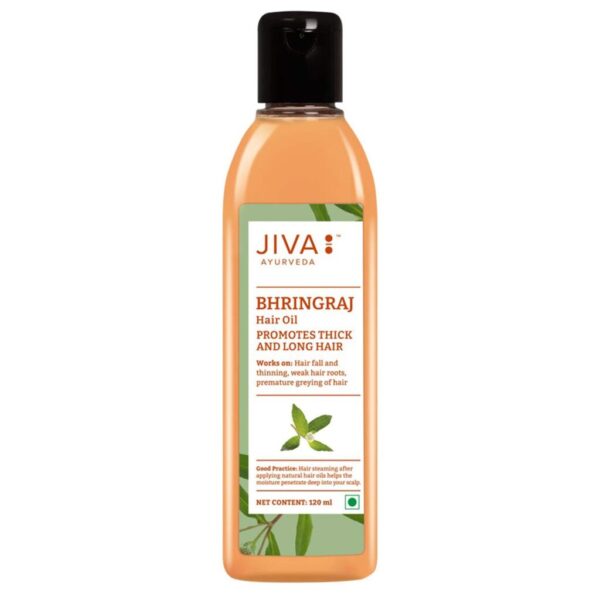 JIva Ayurveda Bhringraj Hair Oil (120ml) For Hair Growth, hair loss, hair damage, premature greying of hair