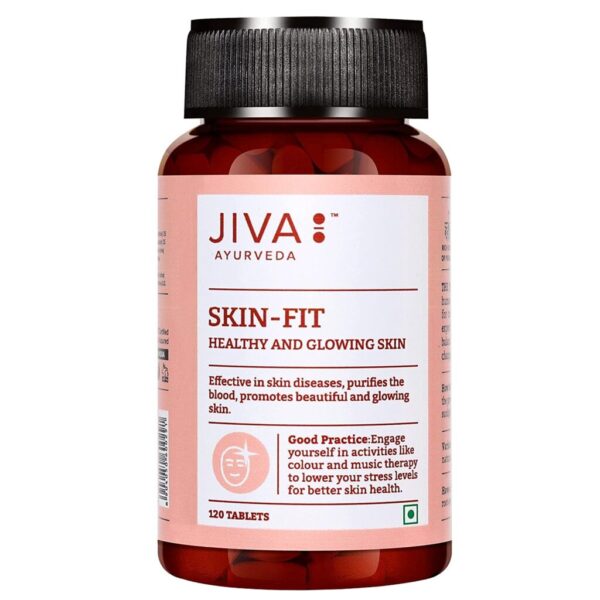 Jiva Ayurveda Skin-Fit Tablets - 120 Tablets For Eczema and Scabies, naturally radiant skin