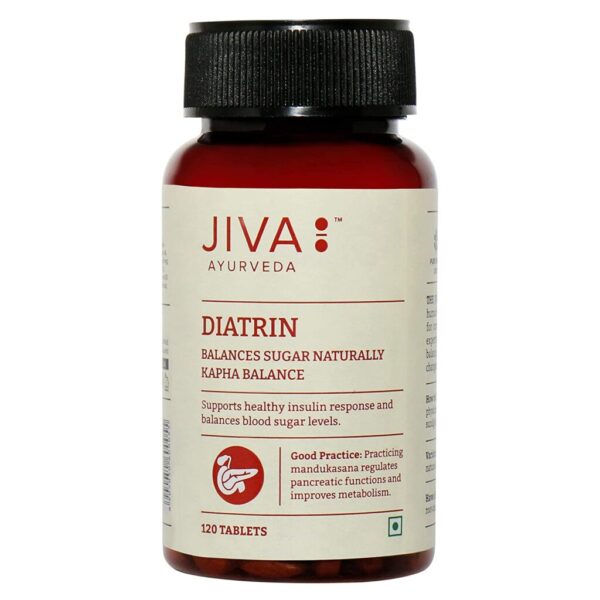 Jiva Diatrin Tablets - 120 Tablets For Sugar Control, Strengthening Pancreas, Metabolism, Urinary Disorders