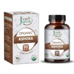Just Jaivik Organic Ashoka Tablets 750mg (90 Tablets) For Healthy Menstruation, Irregular Periods