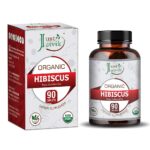 Just Jaivik Organic Hibiscus Tablets - 750mg 90 Tablets For Detoxification and Cardiac Health