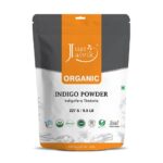 Just Jaivik Organic Indigo Powder for Hair Black, 227g | Herbal Hair Colour