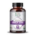 Just Jaivik Organic Jamun Seed Tablets - 750mg (90 Tablets) For Sugar Control - Image 2