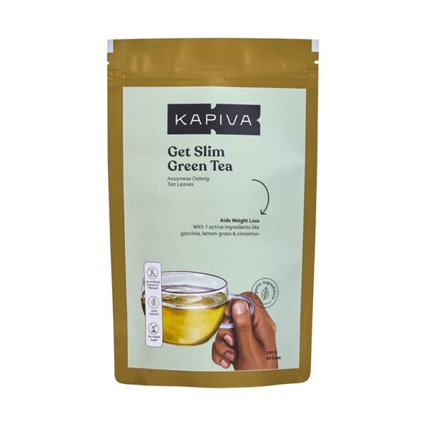 KAPIVA GET SLIM GREEN TEA 100 GRAMS for burning fat, stress, anxiety