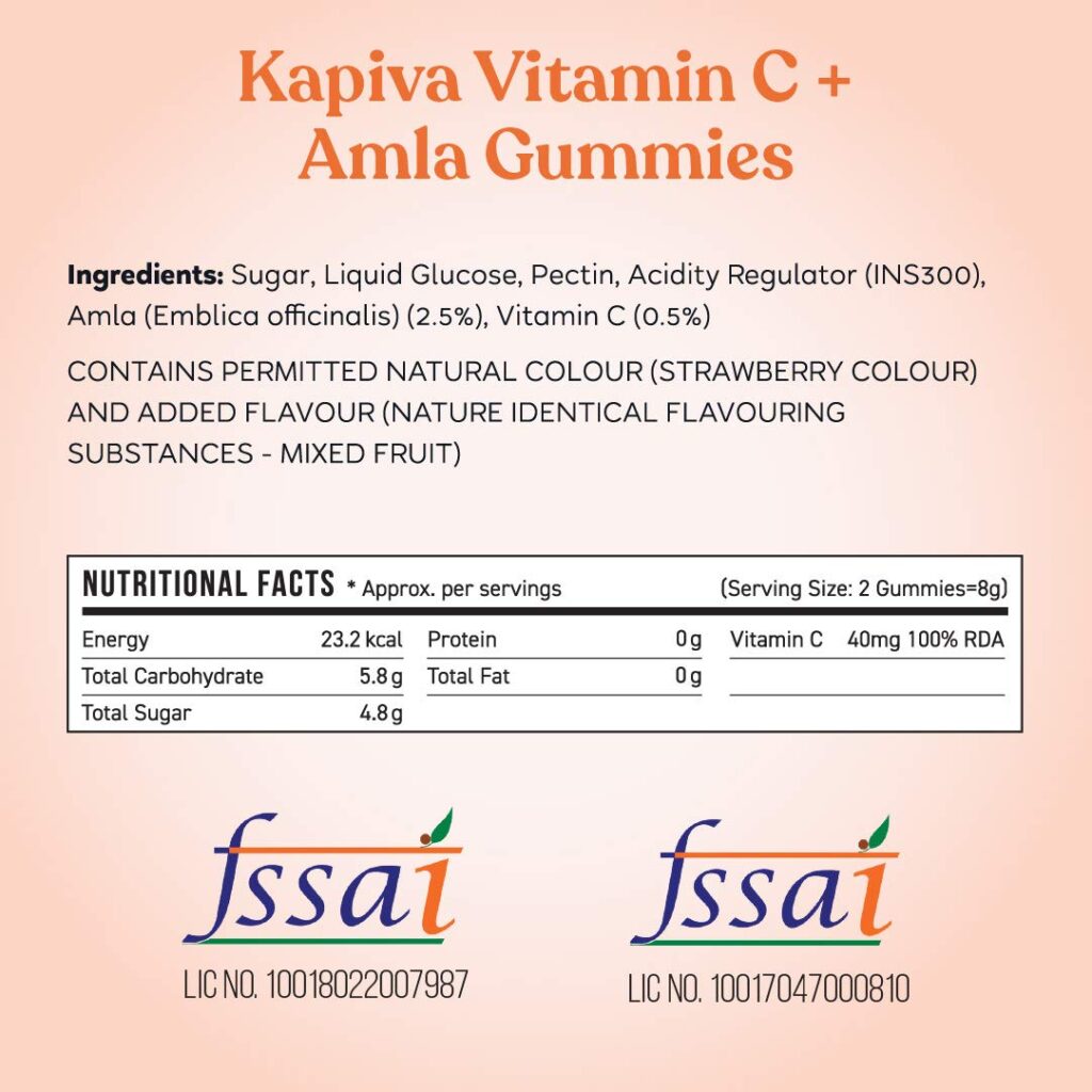 KAPIVA VITAMIN C + AMLA GUMMIES (30 GUMMIES) for immunity The MG Shop