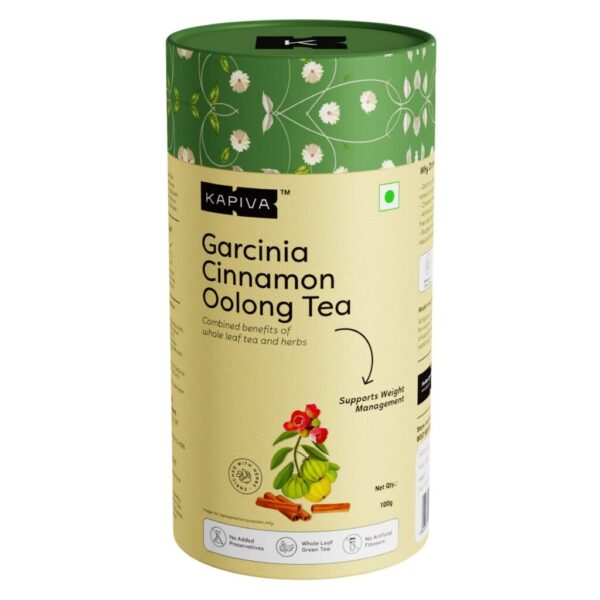 Kapiva Garcinia Cinnamon Oolong Tea 100 Gms for metabolism, blood sugar levels