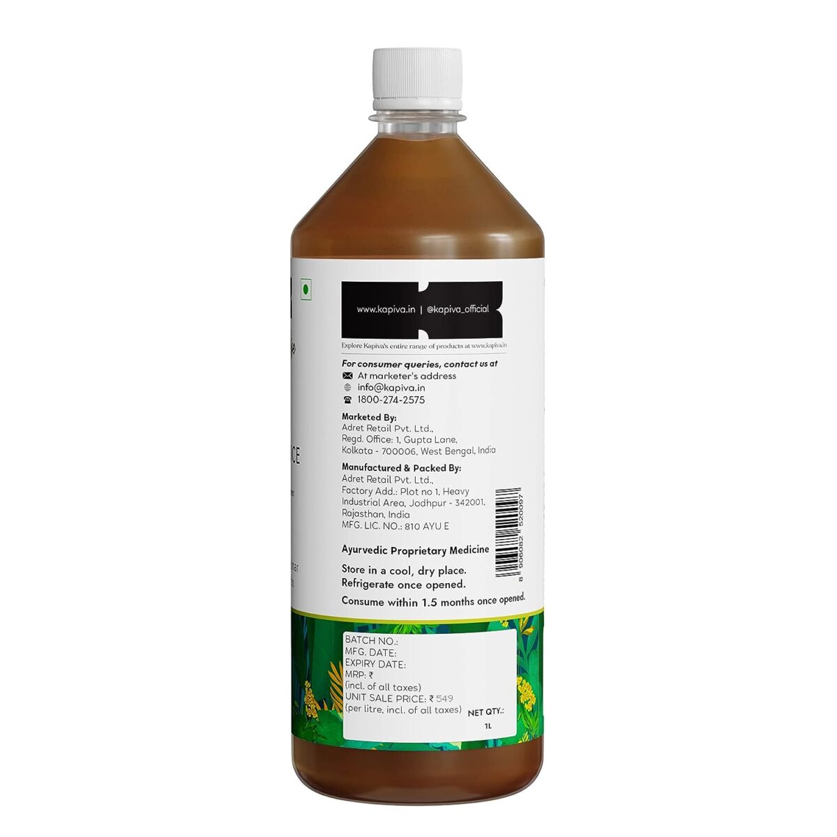 KAPIVA GET SLIM JUICE 1 L for boosting metabolism, relieving constipation, Maintains healthy muscles and joints - Image 8