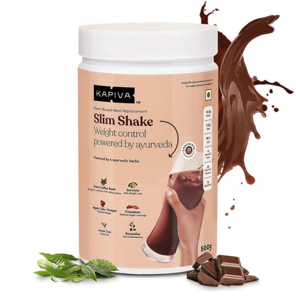 Kapiva Meal Replacement Slim Shake Chocolate 150g for smooth digestions