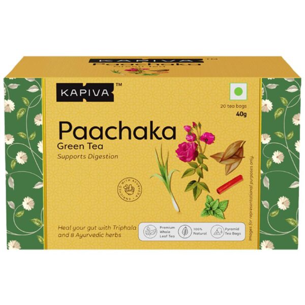 Kapiva Paachaka Digestion Support Green Tea 20 Tea Bags for constipation