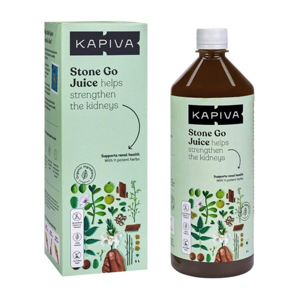 Kapiva Stone Go Juice 1L for cleanses kidney, blockage of kidney