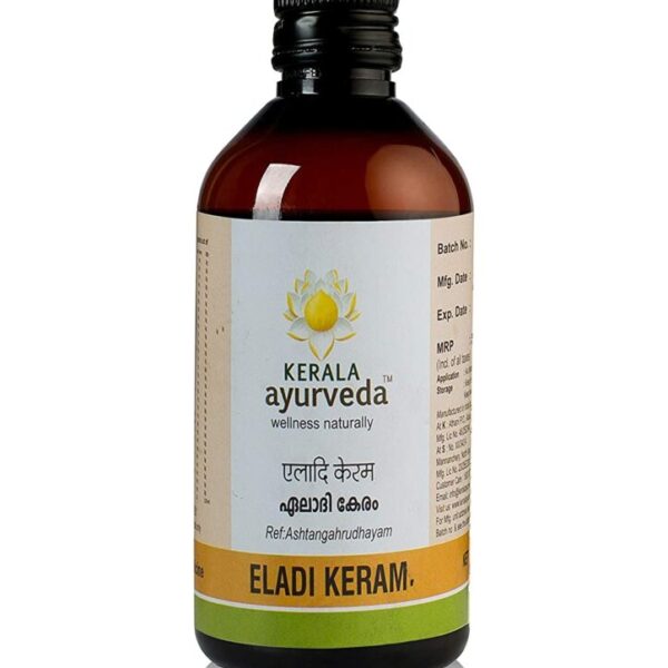 Kerala Ayurveda Eladi Keram 200 Ml for skin diseases, allergic rashes, dandruff