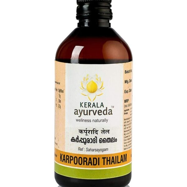Kerala Ayurveda Karpooradi Thailam 200 ml for relieve pain and stiffness, arthritis, muscle cramps