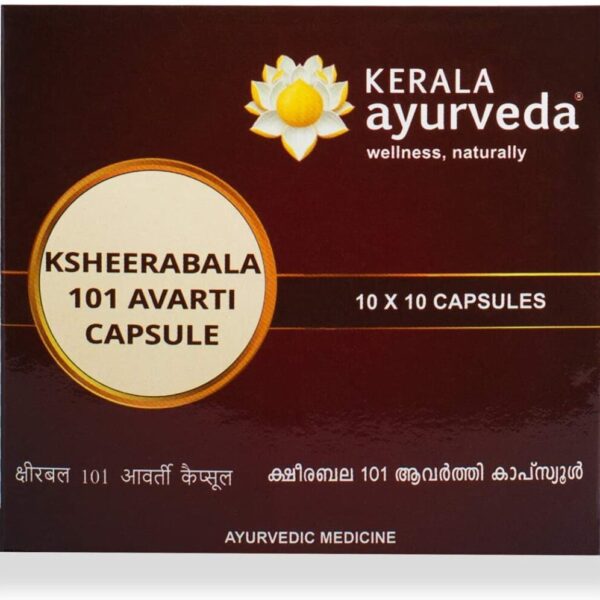 Kerala Ayurveda Ksheerabala 101 Avarti 100 Capsules for arthritis, other joint diseases, paralysis, gout