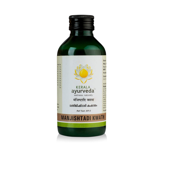Kerala Ayurveda Manjishtadi Kwath 200 Ml for skin diseases, gout, syphilis, non healing wounds, arthritis