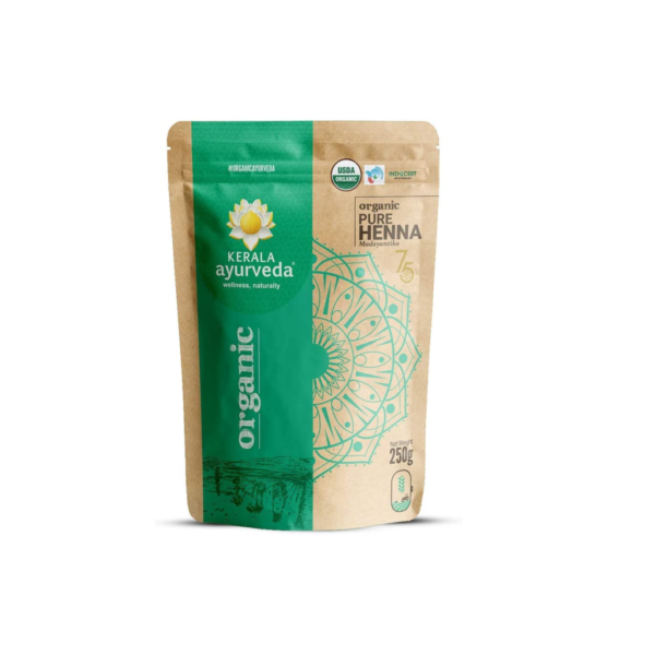 Kerala Ayurveda Organic Henna Powder (Madayantika) 250 Gm for ,hair care ,cool eyes, strength and lustrous hair