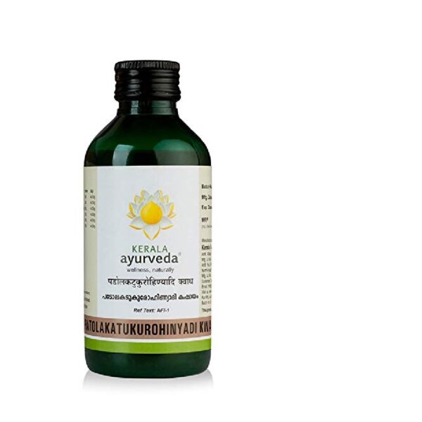 Kerala Ayurveda Patolakatukurohinyadi Kwath 200 Ml for Jaundice, Skin Diseases, Gas Trouble