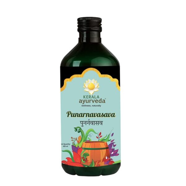 Kerala Ayurveda Punarnavasavam 450 ml for edema, ascites, splenomegaly, sluggish Liver