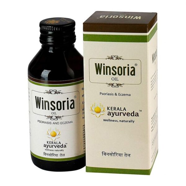Kerala Ayurveda Winsoria Oil 100 ml for itching, discoloration of the skin, purifies the blood
